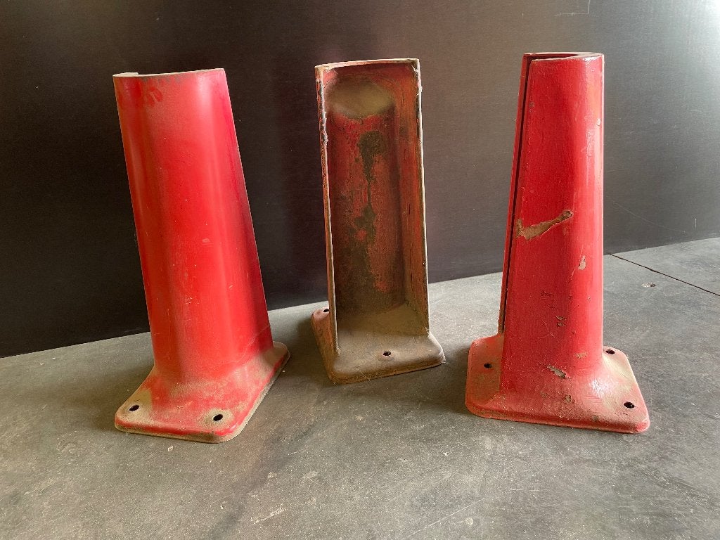Lot de 6 Pieds machine industriel Vintage en acier, Enlèvement