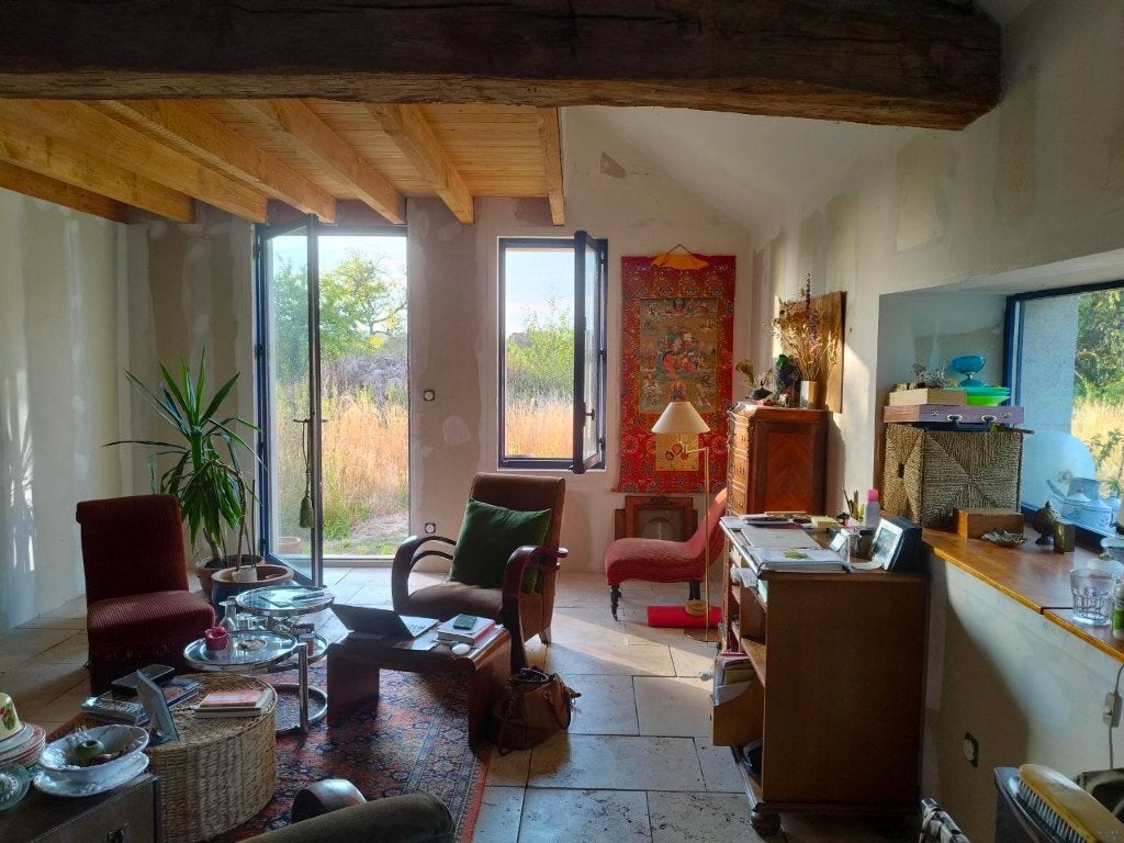 Propriété rurale française avec permis de construire 322 m2, Immo, Étranger, Village, 75 m², 3 pièces, France