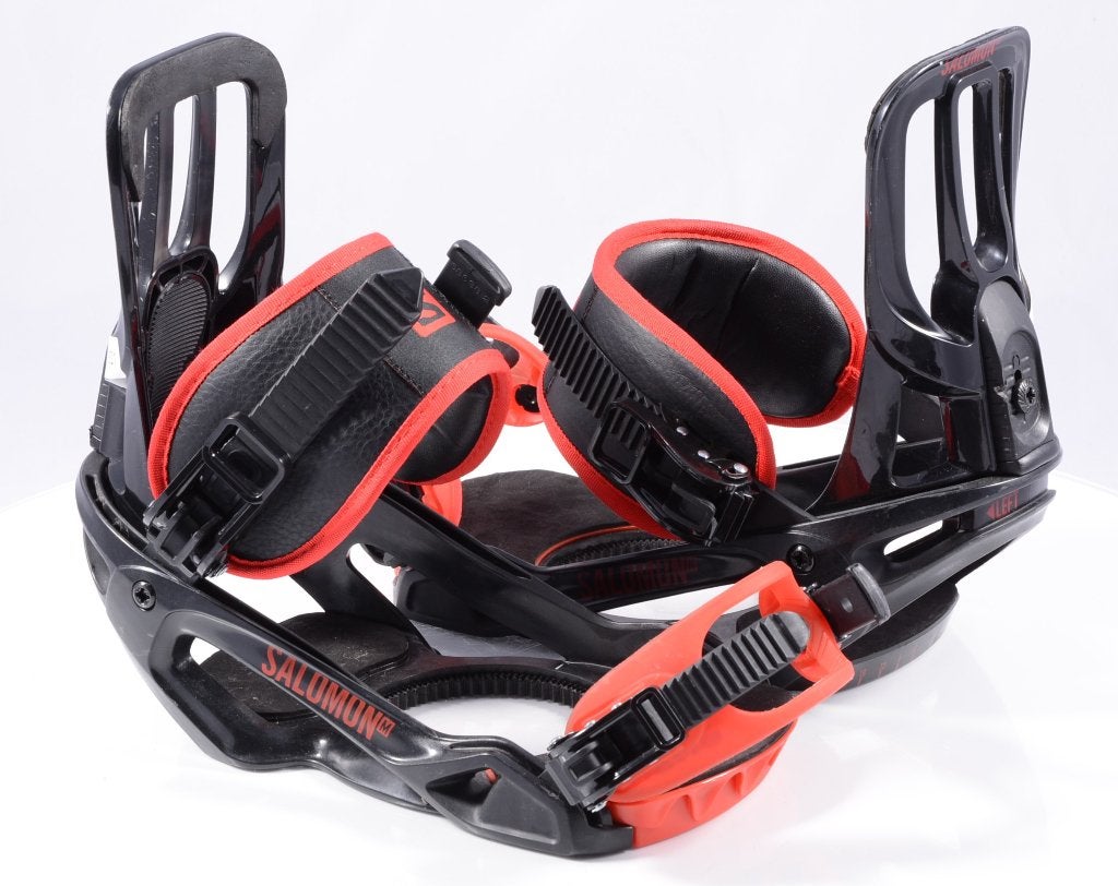 M ; fixations de snowboard SALOMON PACT UNITE, noir/rouge, Sports & Fitness, Envoi, Utilisé, Fixations