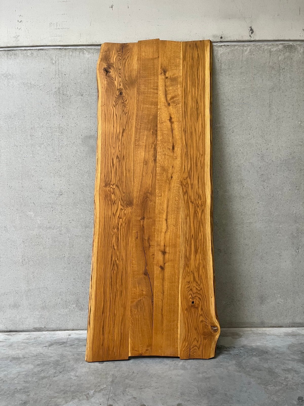massief eiken boomstamblad 270 x 100, Ophalen of Verzenden, Zo goed als nieuw, Eikenhout