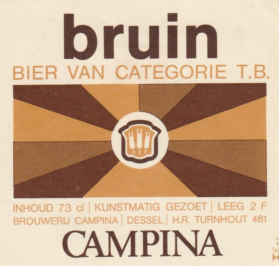 bieretiket Campina Dessel : bruin #2, Verzenden, Gebruikt, Overige typen, Overige merken