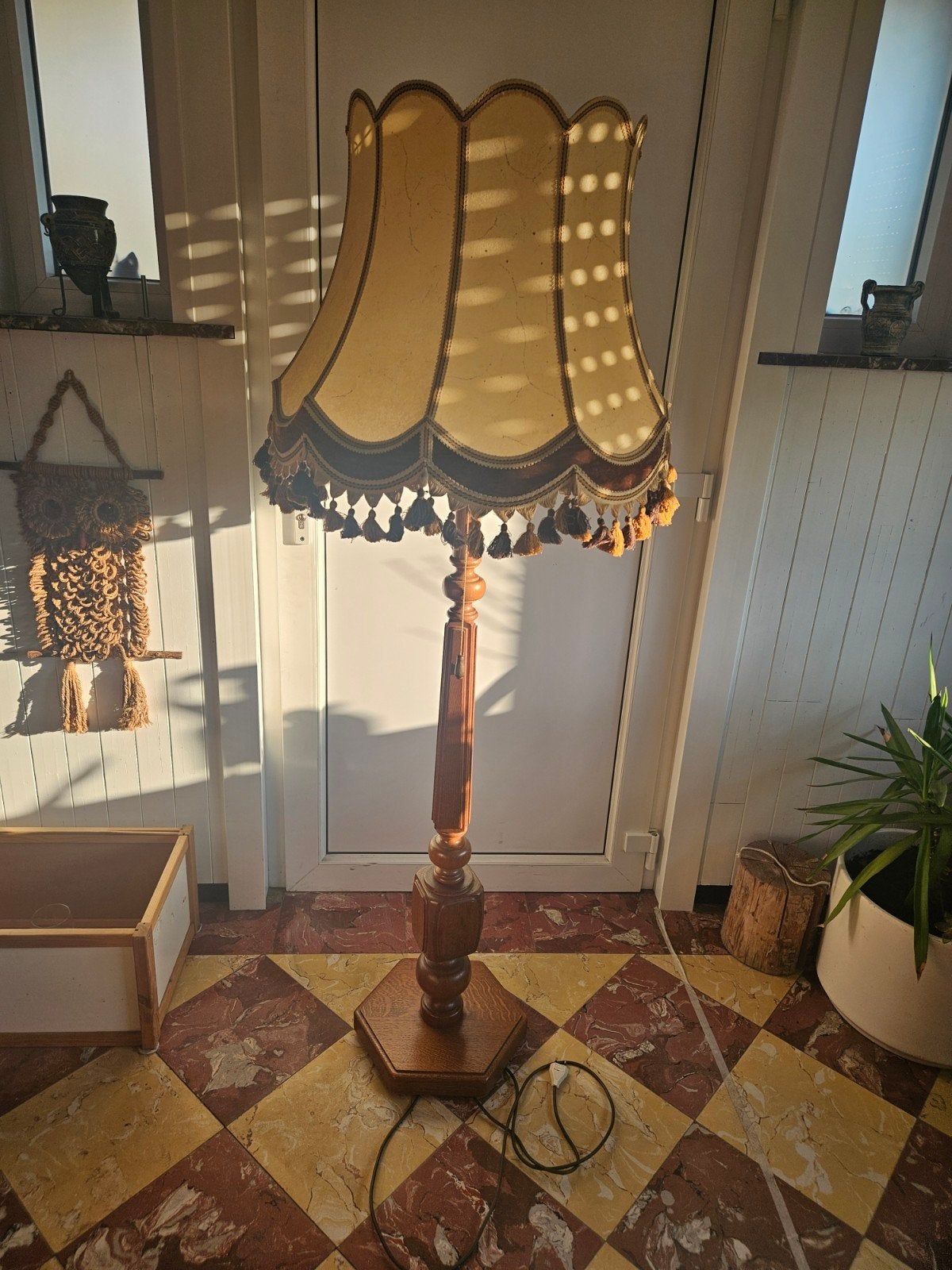 Antieke vloerlamp, Maison & Meubles, Enlèvement, Bois