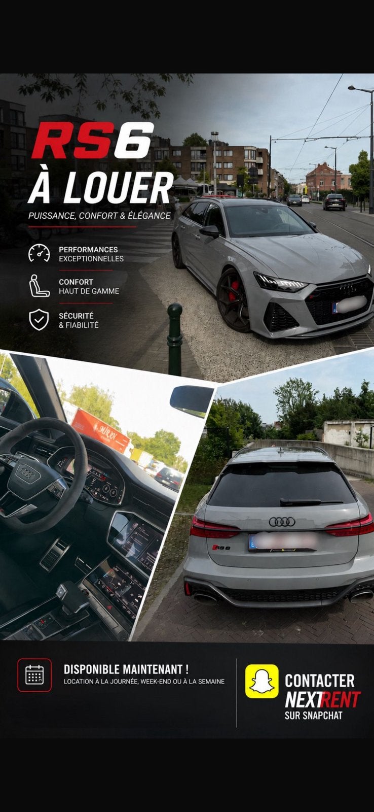 Rs6 à louer, Achat, RS6, Particulier, Essence