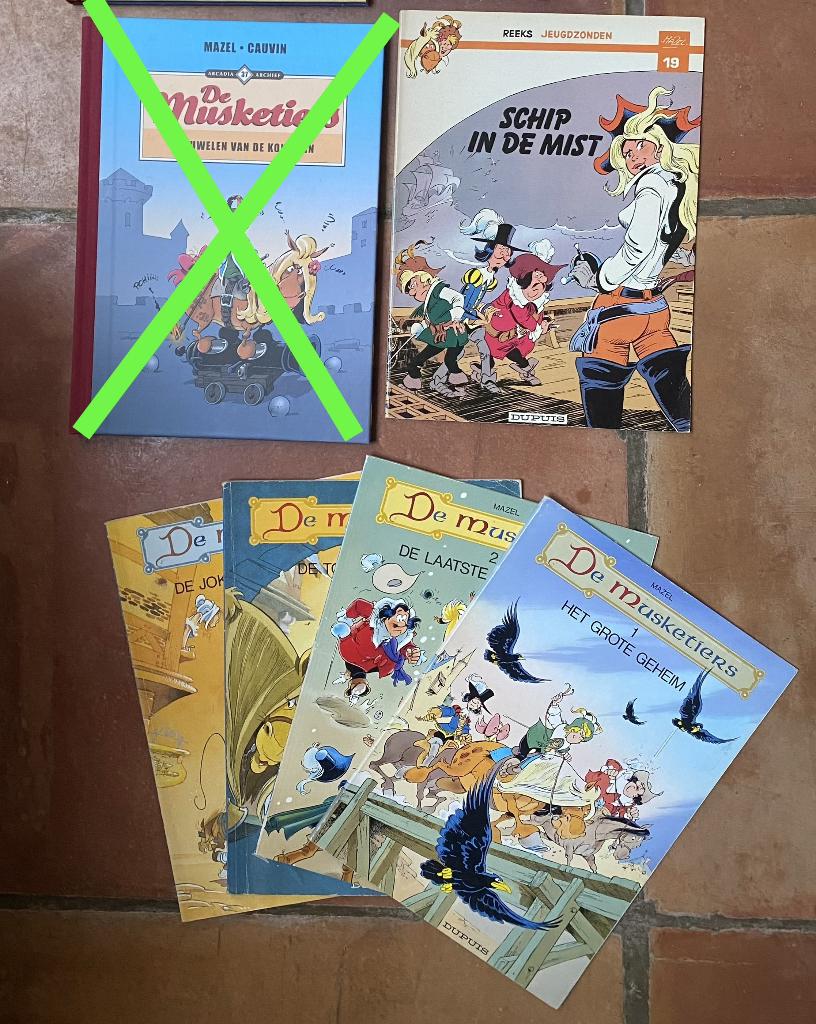 Strips De Musketiers (Dupuis, door Mazel), Gelezen, Complete serie of reeks, Europa, Ophalen of Verzenden