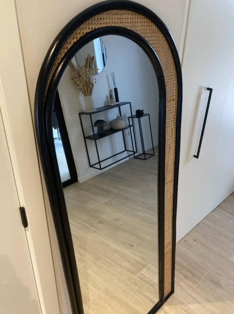 Luxe Spiegel Rotan Bamboo 171x74cm, Enlèvement