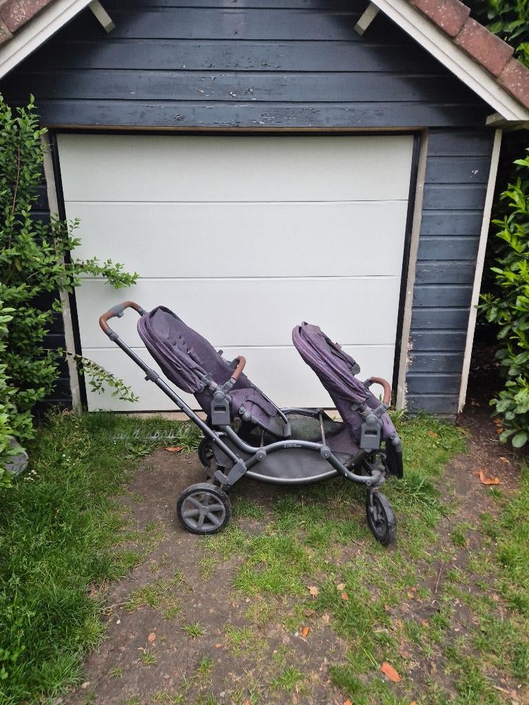 Dubbele kinderwagen, Kinderen en Baby's, Kinderwagens en Combinaties, Gebruikt, Kinderwagen, Overige merken, Duowagen, Luchtbanden