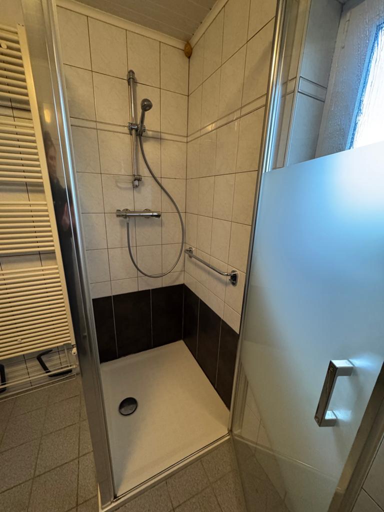 Douchebak, vaste wand, douchedeur, kraanwerk, Ophalen, Gebruikt, Douche