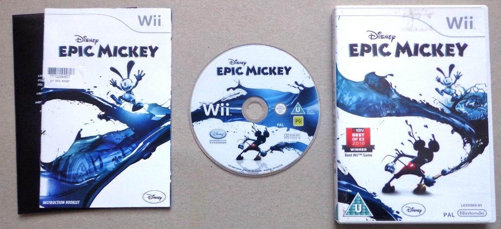 Disney Epic Mickey voor de Nintendo Wii Compleet, Games en Spelcomputers, Ophalen of Verzenden, Zo goed als nieuw