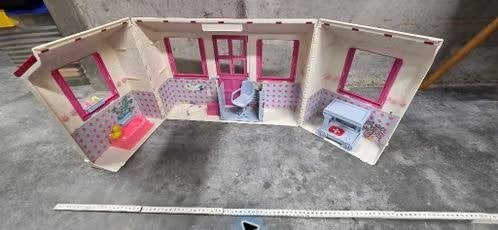 Draagbaar uitklapbaar poppenhuis met meubels, Enlèvement, Utilisé, Maison de poupées