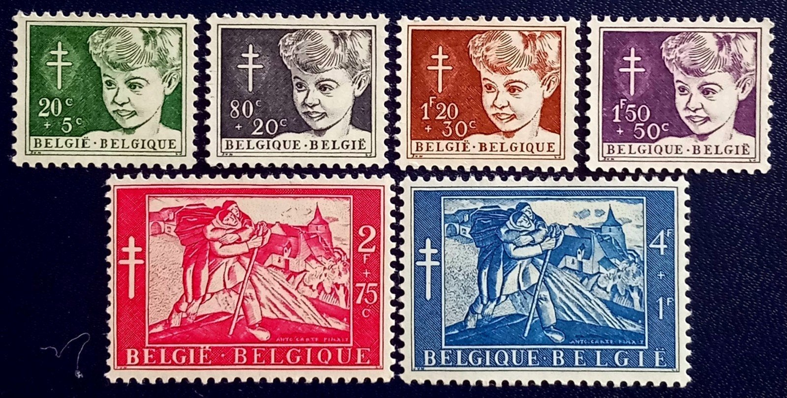 1954 Tableau d'Anto Carte MNH **, Neuf, Non oblitéré, Gomme originale, Envoi