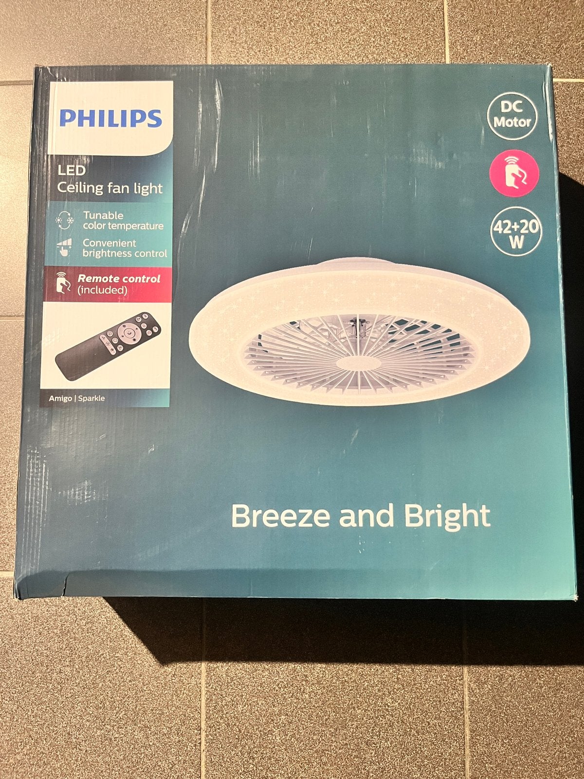 Ventilator met lamp, Ophalen, Zo goed als nieuw, Plafondspot of Wandspot, Led