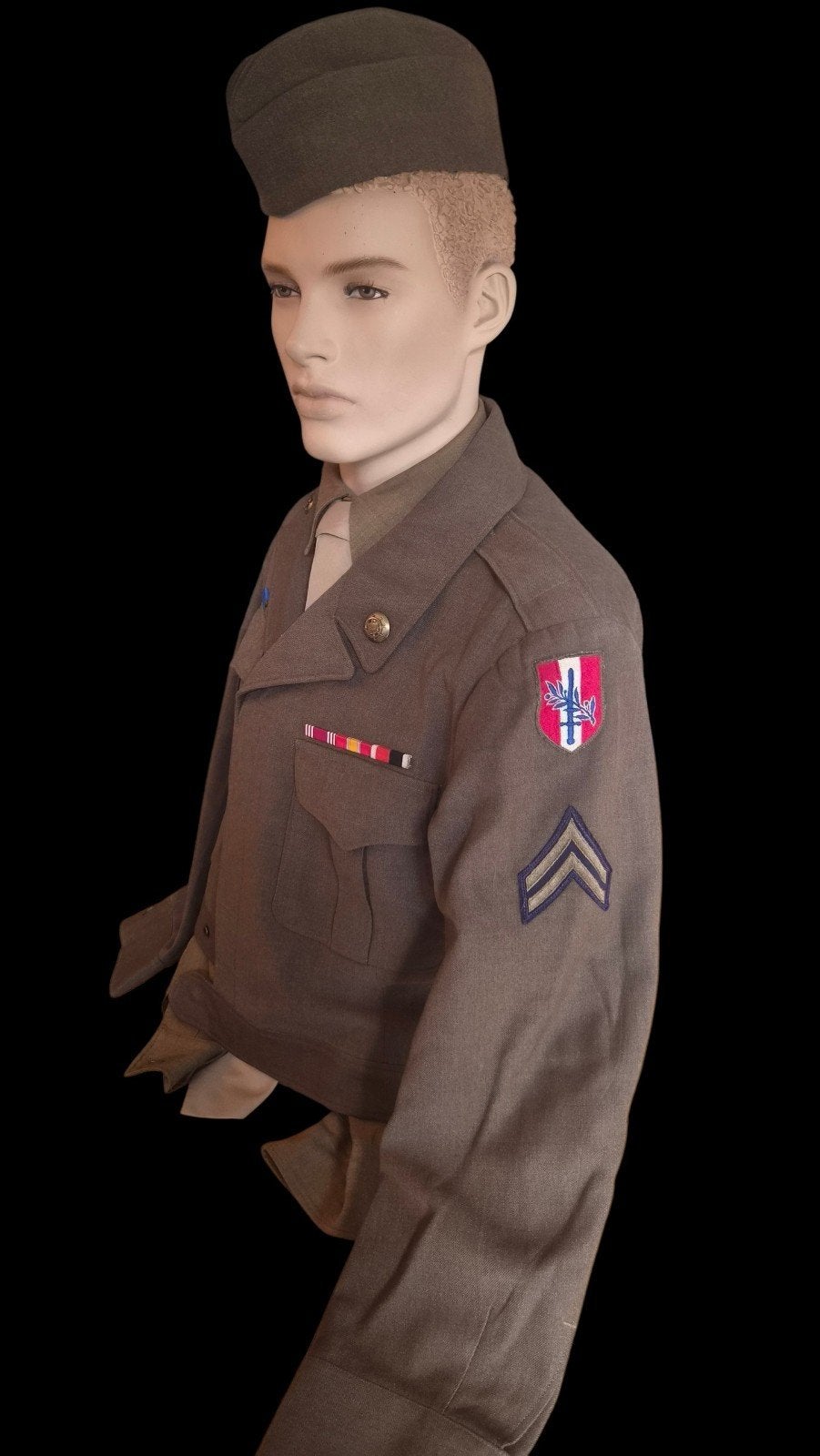 Caporal des transports de l'armée américaine pendant la Seco, Collections, Enlèvement ou Envoi, Armée de terre, Casque ou Béret