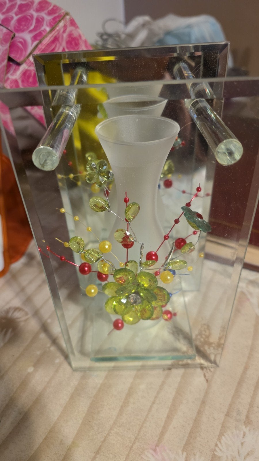 magnifique vase, Enlèvement ou Envoi, Jaune, Verre