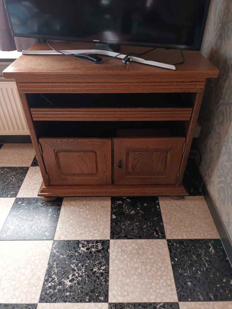 TV-meubel, Huis en Inrichting, Ophalen, Gebruikt, Rustiek, Eikenhout