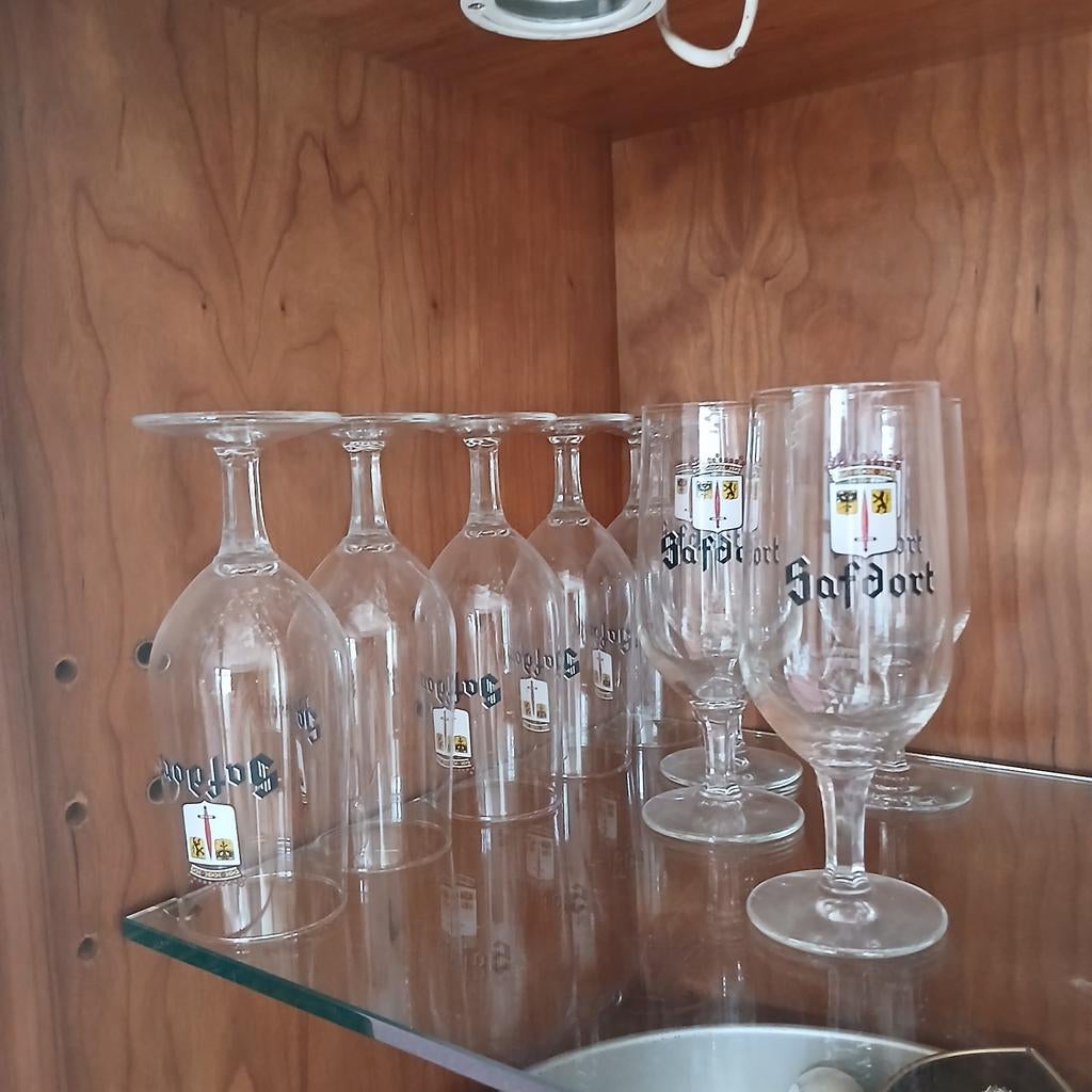 9 Safdort glazen, Ophalen of Verzenden