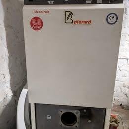 Chaudière mazout Pierard + citerne 1200L, Enlèvement, Utilisé