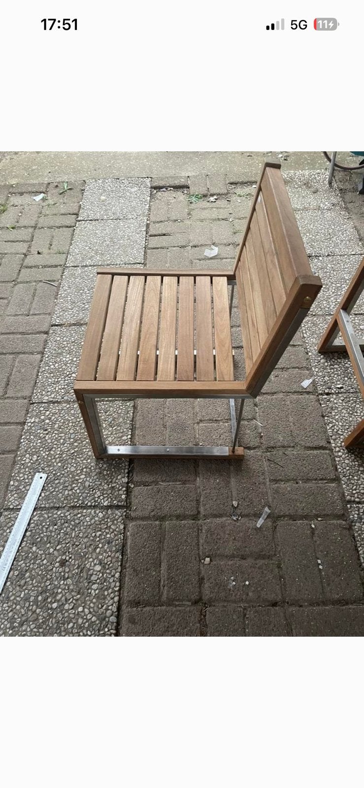 Teak tuin terras stoel x3 nieuw, Enlèvement, Neuf, Inox, Chaise