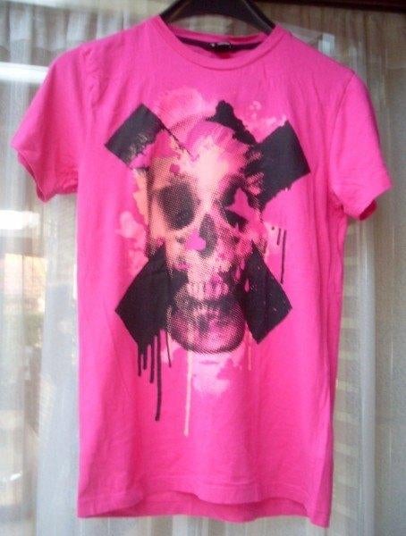 T-shirt met doodskop van H&M maat 158-164, Enfants & Bébés, Vêtements enfant | Taille 164, Garçon, Enlèvement ou Envoi, Chemise ou À manches longues