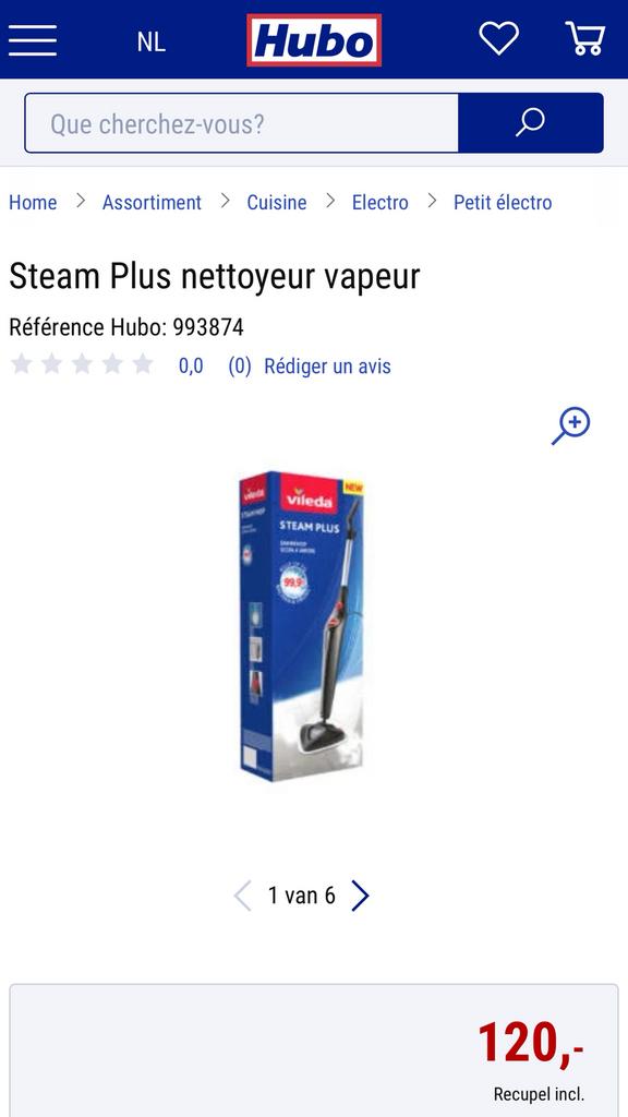 Steam Plus stoomreiniger, Ophalen, Stoomreiniger