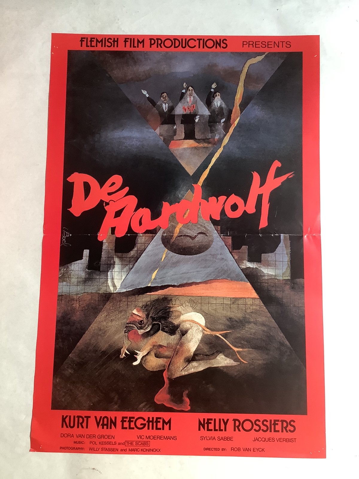 De aardwolf  filmposter  40-60 cm   Used, Collections, Posters & Affiches, Enlèvement ou Envoi, Comme neuf
