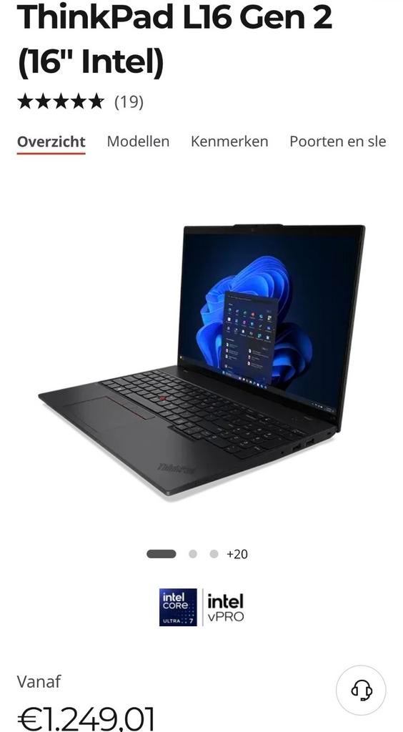 Lenovo L16 Gen 2, Informatique & Logiciels, Enlèvement ou Envoi, Gaming
