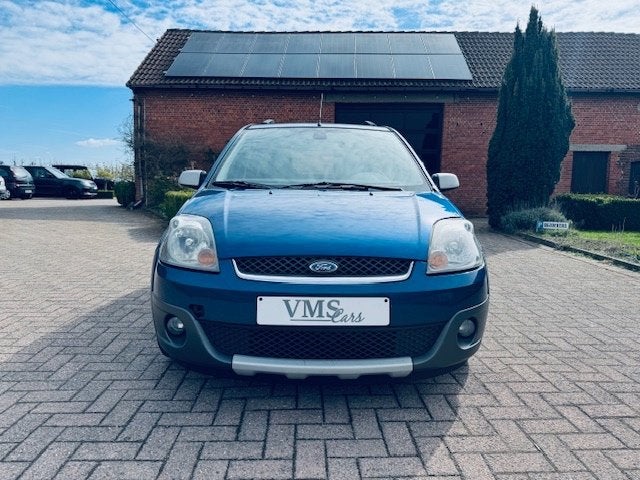 Ford Fiesta 1.4 Benzine * Garantie * Airco * Cross Country, Stof, Zwart, 4 cilinders, Blauw