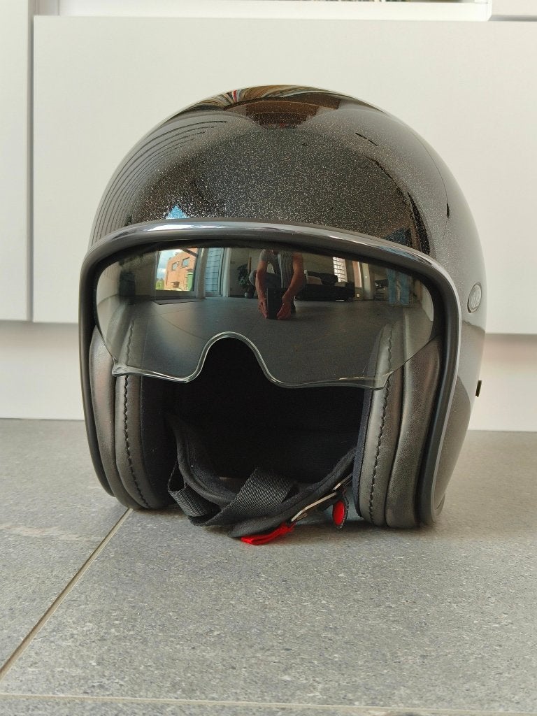 Premier jethelm vintage glitter large, Motoren, Kleding | Motorhelmen, Overige merken, Heren, Jethelm, Ophalen of Verzenden
