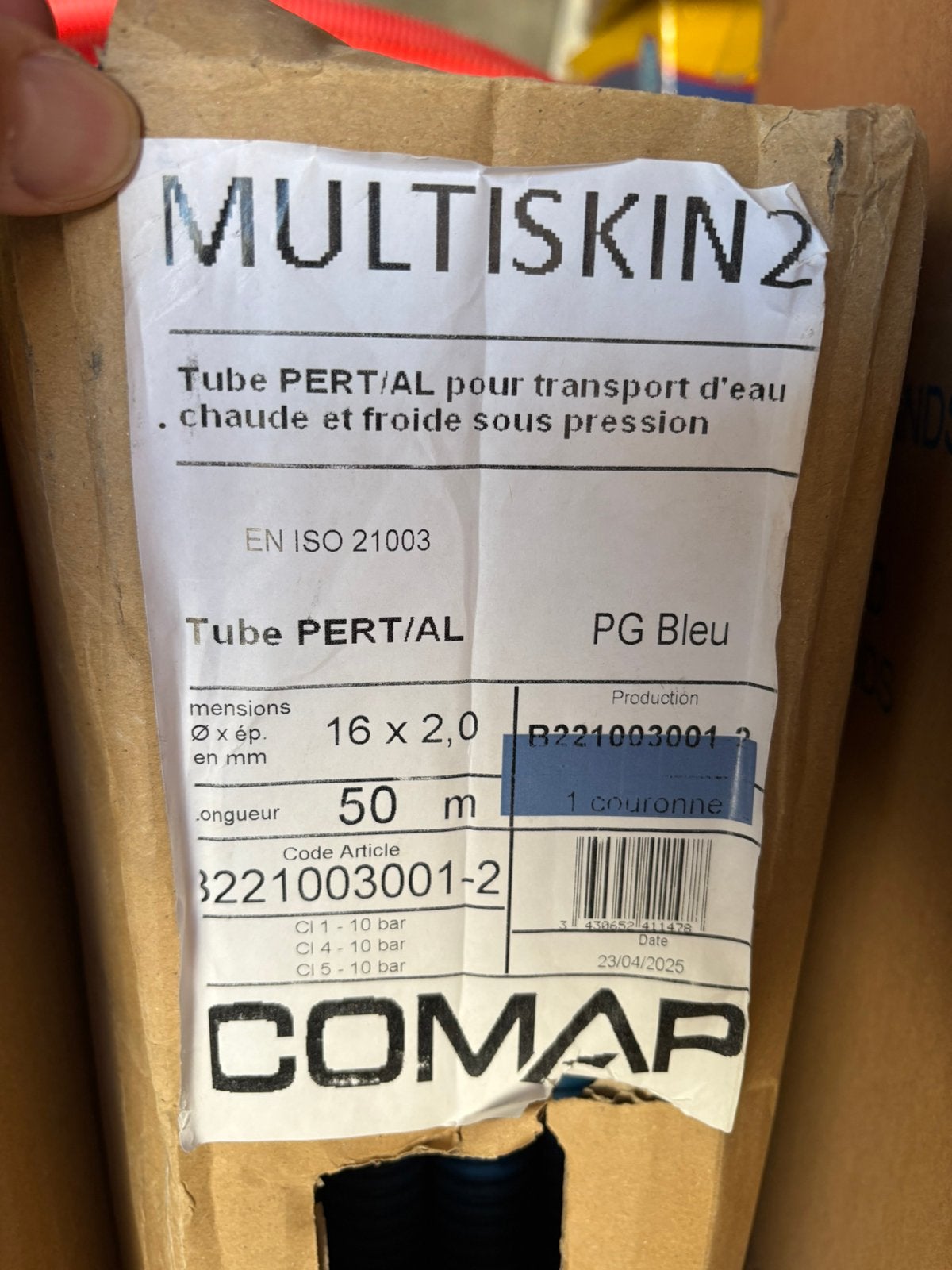COMAP  Multiskin2  Tube Pert/AL, 1.6x2.0, 50m, Doe-het-zelf en Bouw, Verwarming en Radiatoren, Ophalen, Zo goed als nieuw