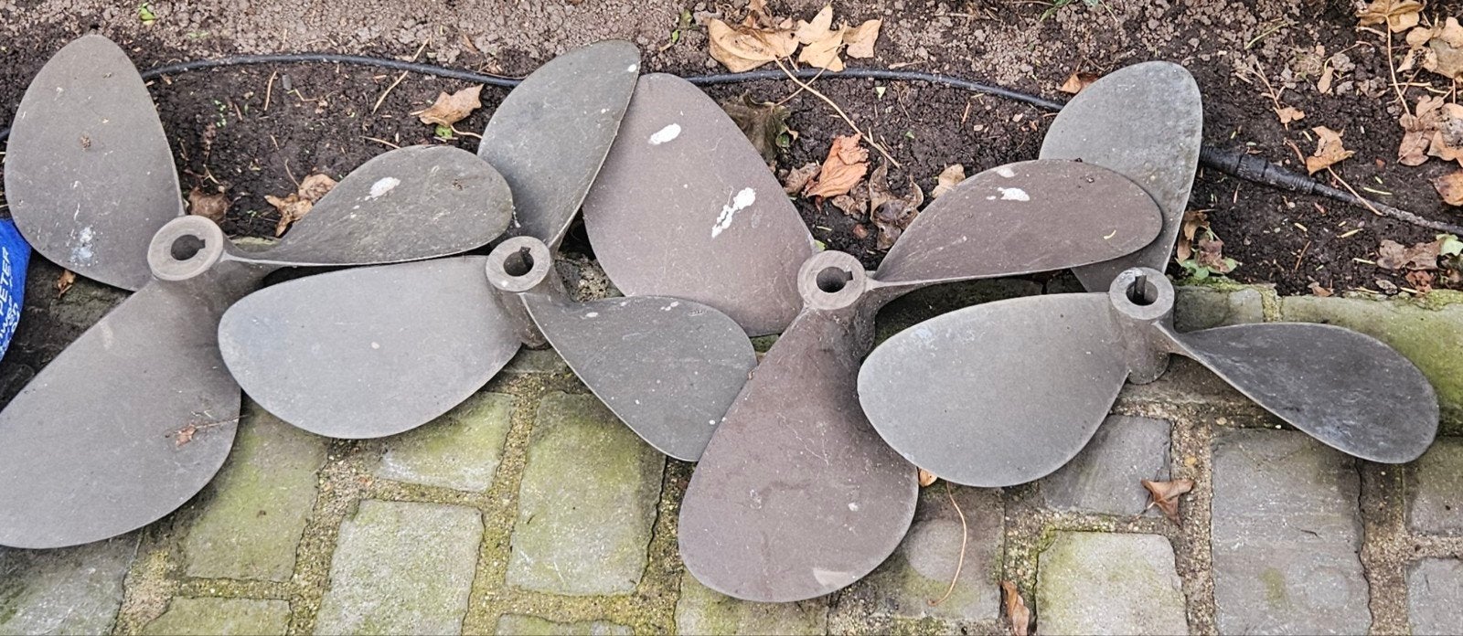 bronzen scheepsschroeven 4 stuks, Ophalen, Brons