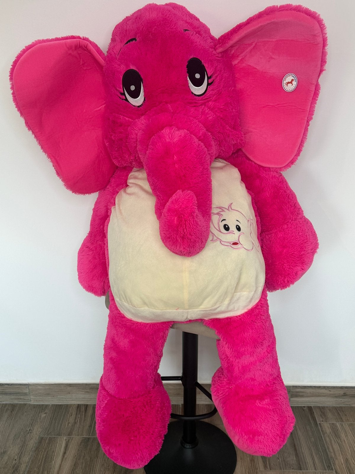 Knuffel Roze Olifant 160cm hoog XXL, Ophalen, Nieuw, Roze, Olifant