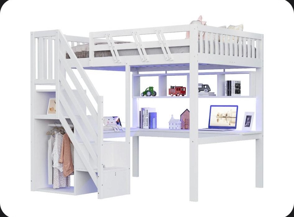 Hoogslaper 2 personen. Bureau, Enlèvement, Neuf, Lit mezzanine