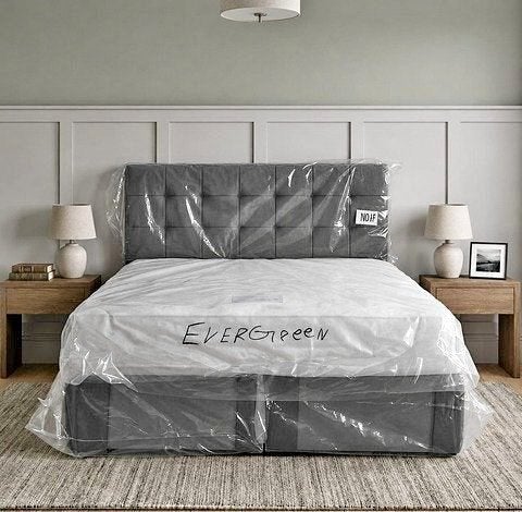 nieuw bed en matras, Verzenden, Beige