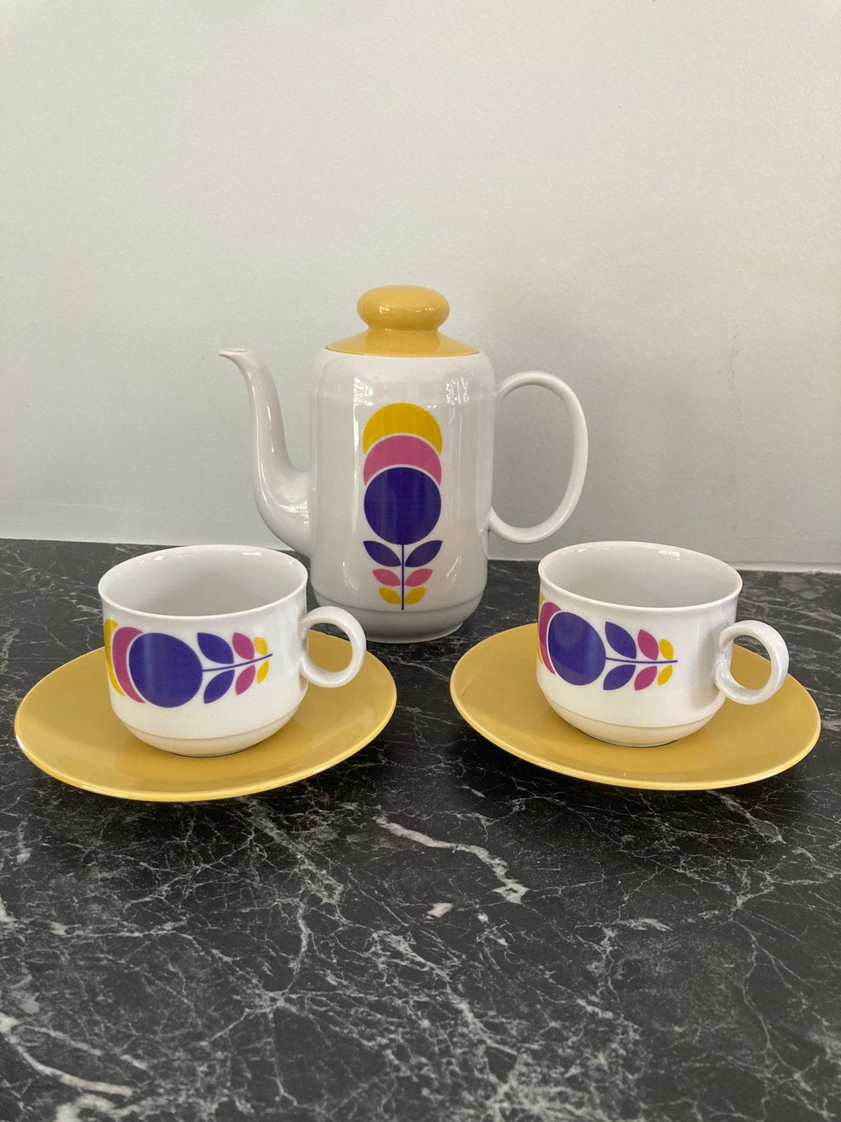Vintage koffieset Seltmann Weiden porselein – 5-delig, Ophalen of Verzenden, Zo goed als nieuw, Porselein