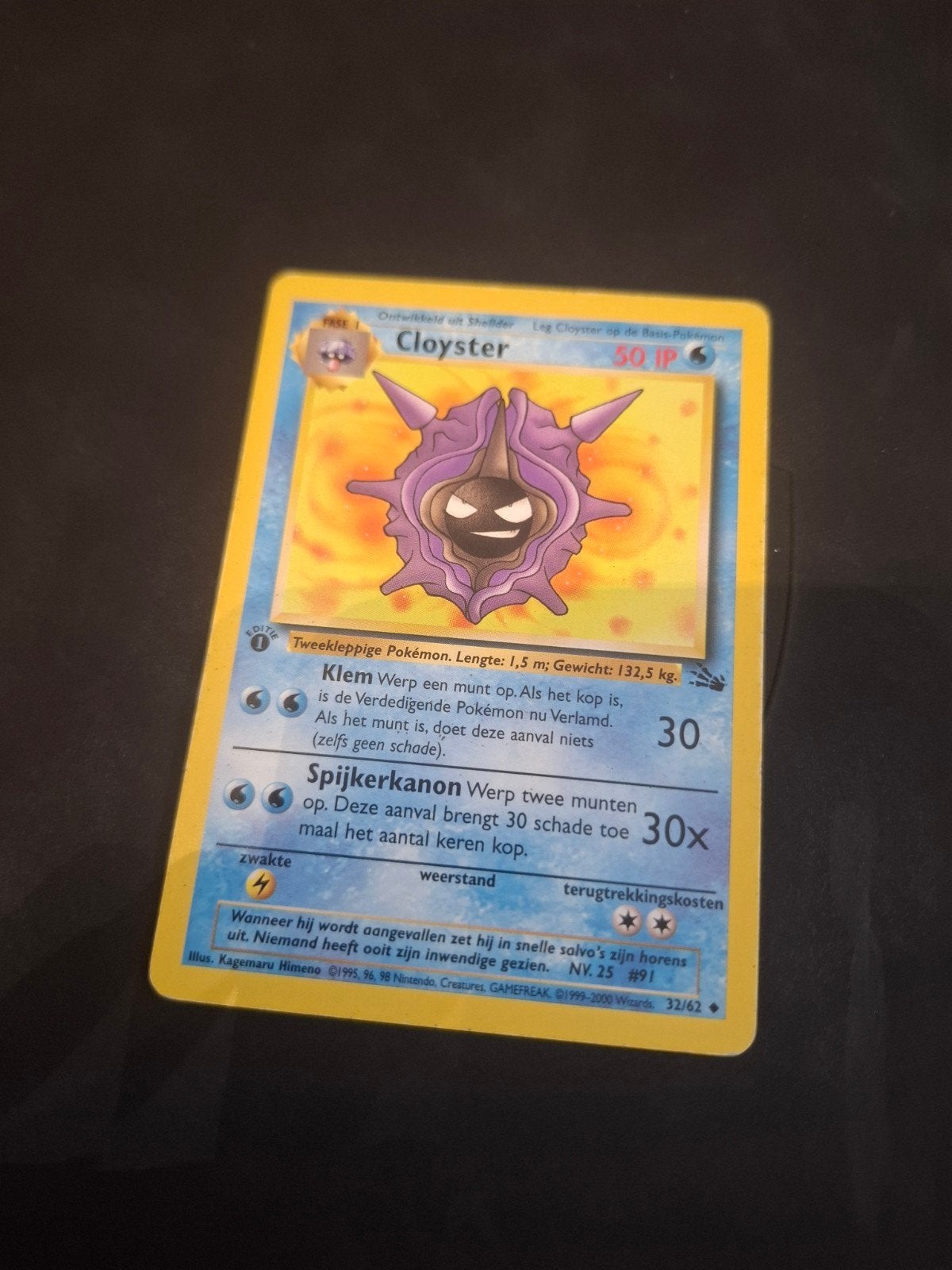 Pokémon Cloyster Kaart - Base Set 32/62, Ophalen of Verzenden