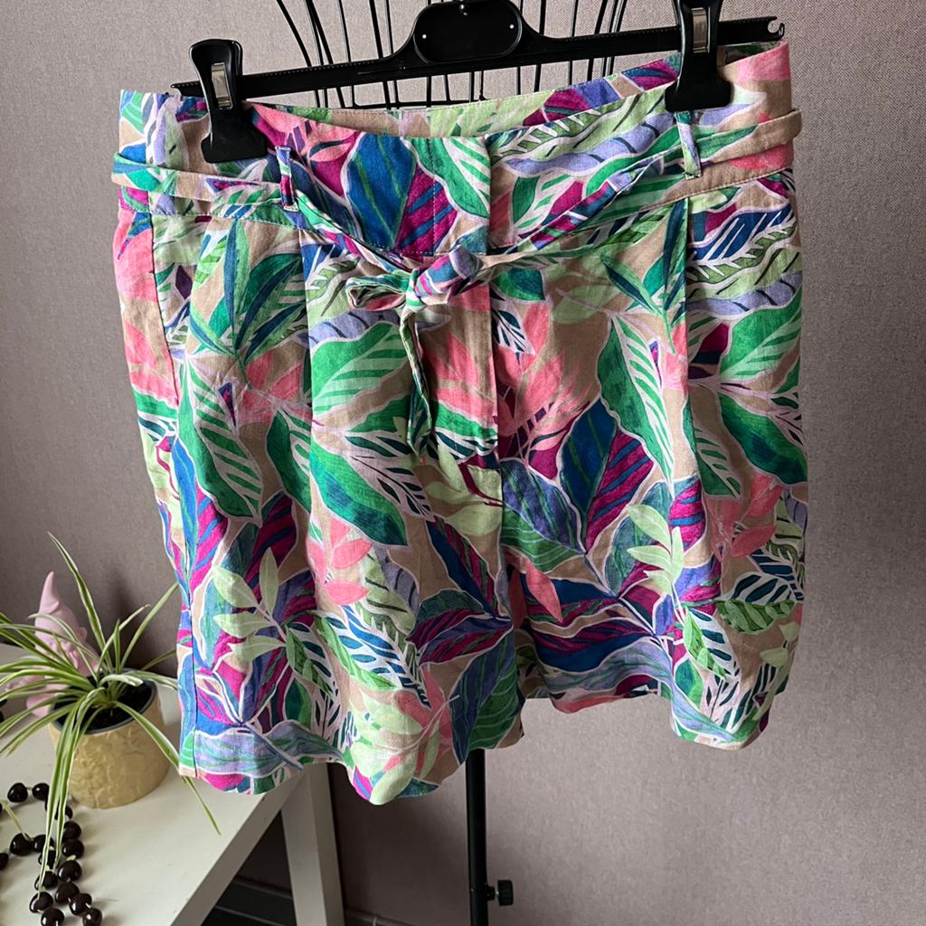 Kleurrijke short terre bleue 40, Kleding | Dames, Broeken en Pantalons, Ophalen, Zo goed als nieuw