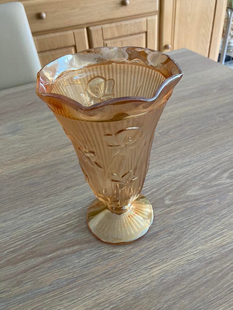Vase en verre vintage Jeannette Carnival, Enlèvement ou Envoi