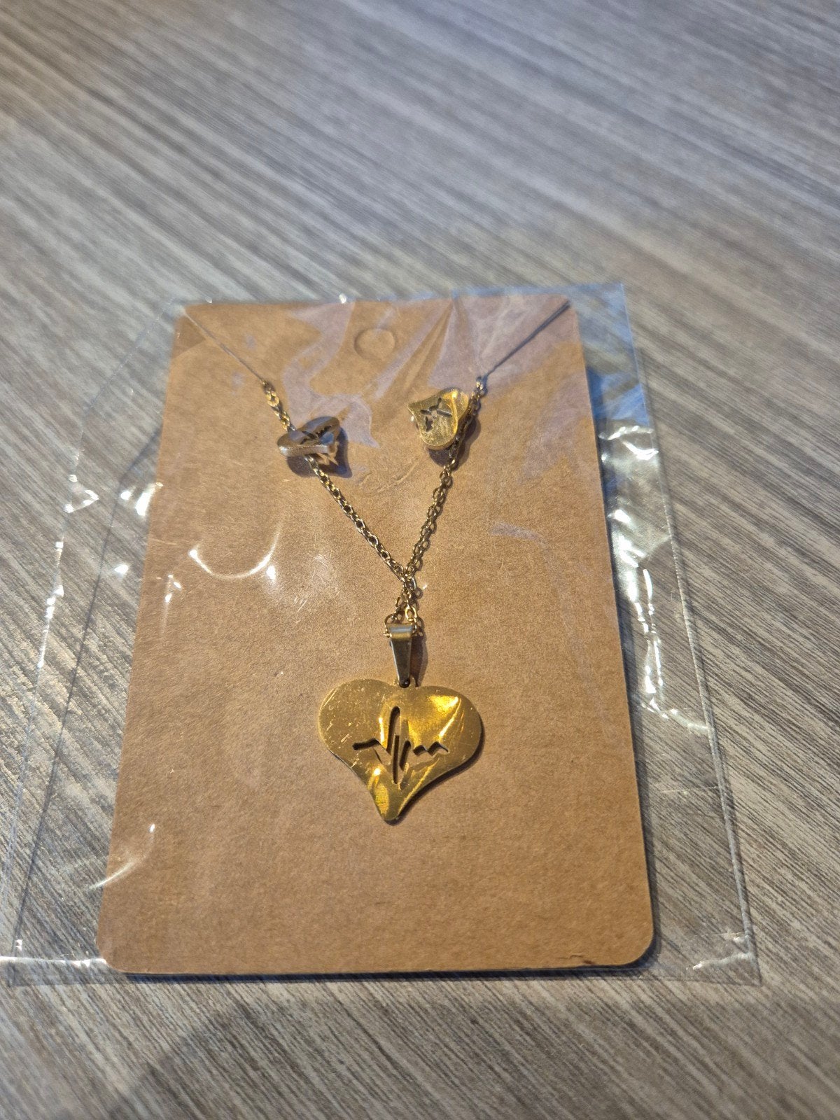 Oorbellen met bijpassende ketting, Bijoux, Sacs & Beauté, Boucles d'oreilles, Envoi, Or, Or