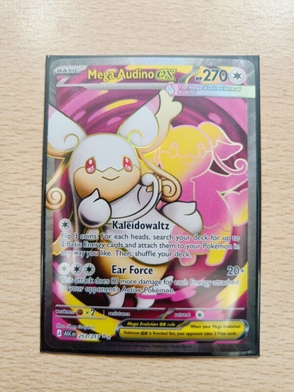 Mega Audino EX | Ascended Heroes | Ultra Rare, Ophalen, Nieuw, Losse kaart, Foil