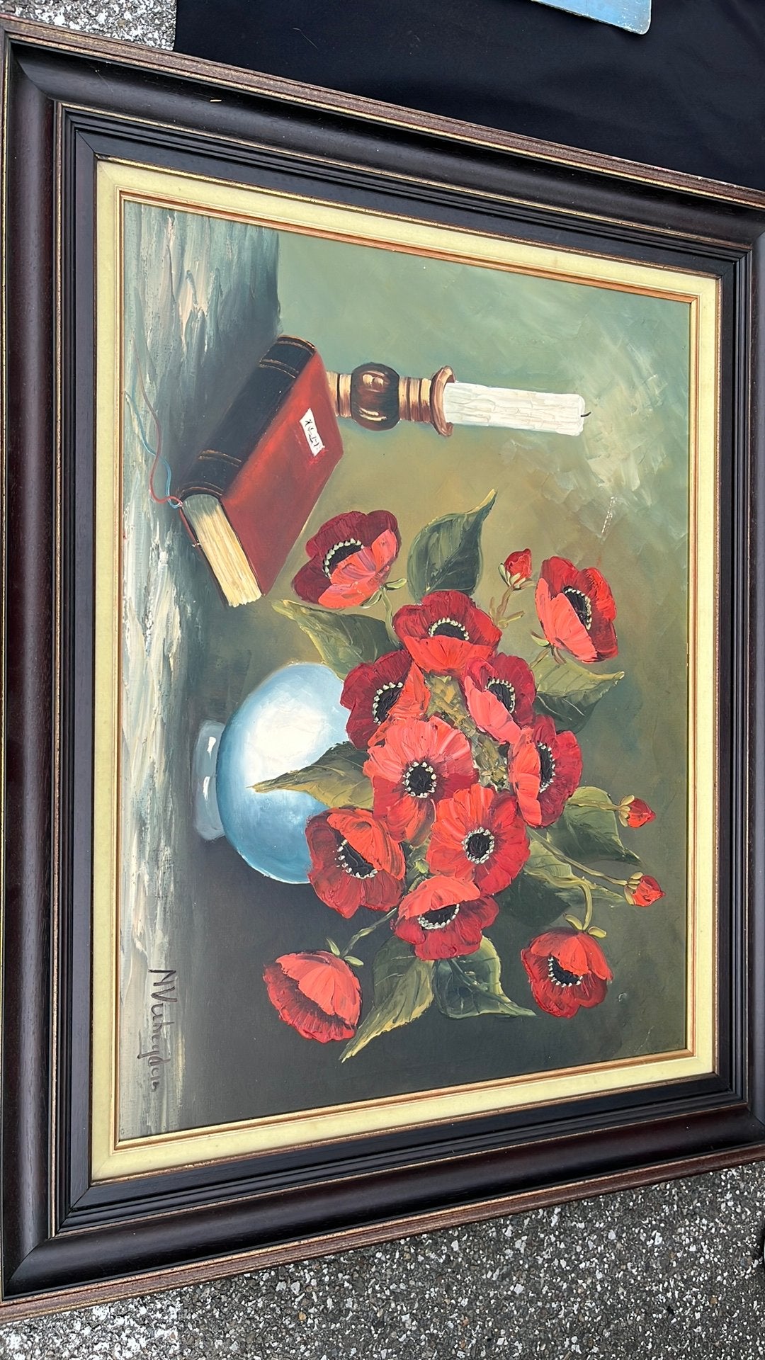 Zeer mooi stilleven gesigneerd, Ophalen
