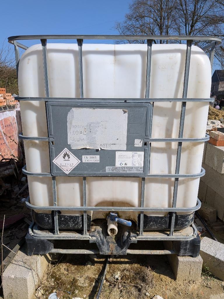 Ibc container inhoud 1000 l, Tuin en Terras, 150 liter of meer, Ophalen, Gebruikt, Kunststof