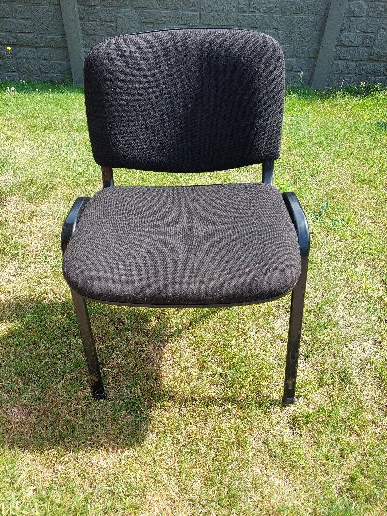 16 stapelstoelen bekleed met stof, Maison & Meubles, Chaises, Tissus, Enlèvement, Noir, Cinq, Six Chaises ou plus