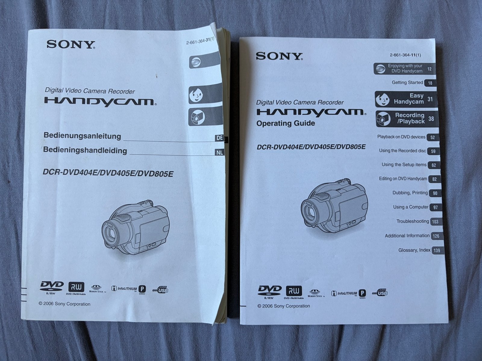 Handleiding Sony Handycam, Audio, Tv en Foto, Ophalen of Verzenden, Zo goed als nieuw, Sony
