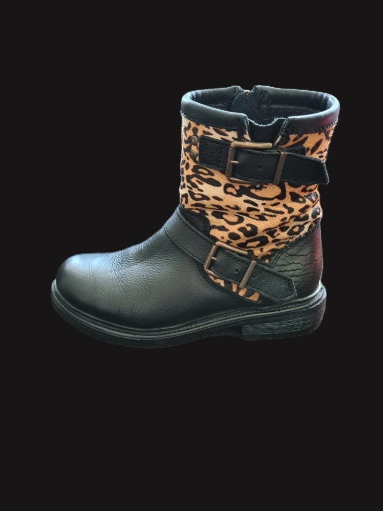 Bronx enkellaarsjes met leopard-print maat 36, Kleding | Dames, Schoenen, Bronx, Zwart, Lage of Enkellaarzen, Ophalen of Verzenden