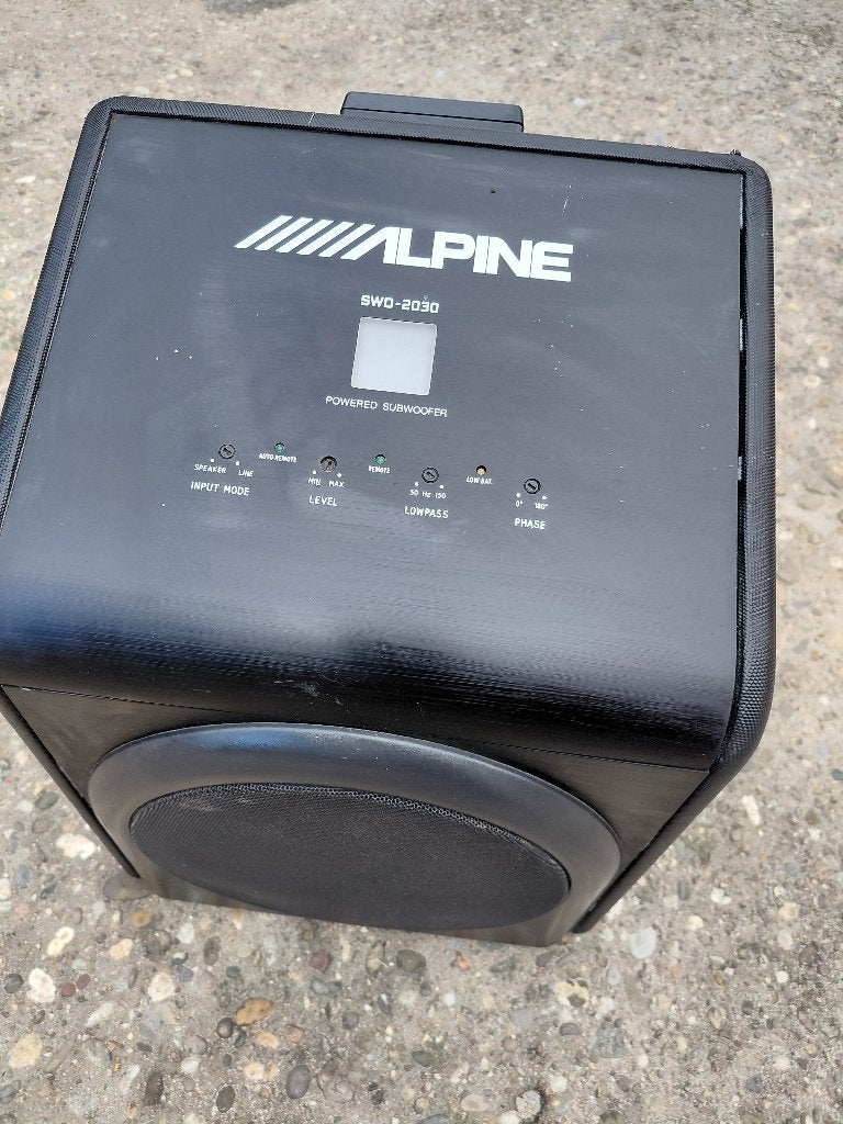 Alpine SWD-2030 actieve subwoofer, Ophalen