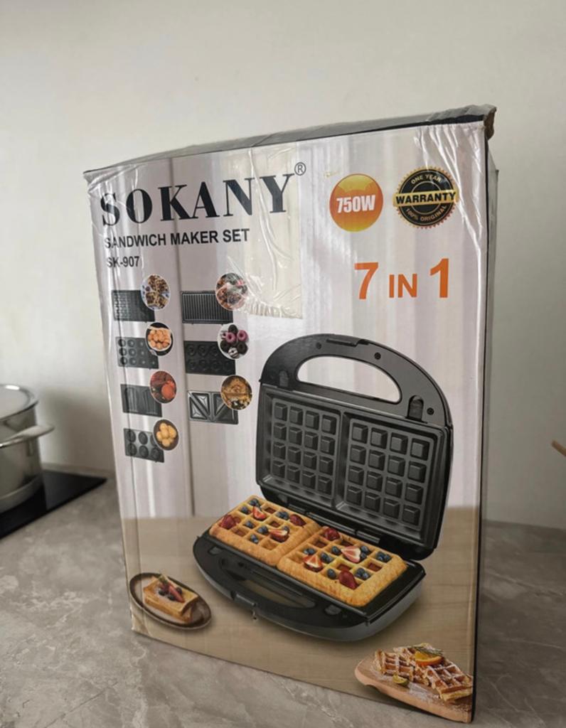 7 in 1 wafelijzer, Elektronische apparatuur, Ophalen, Zo goed als nieuw