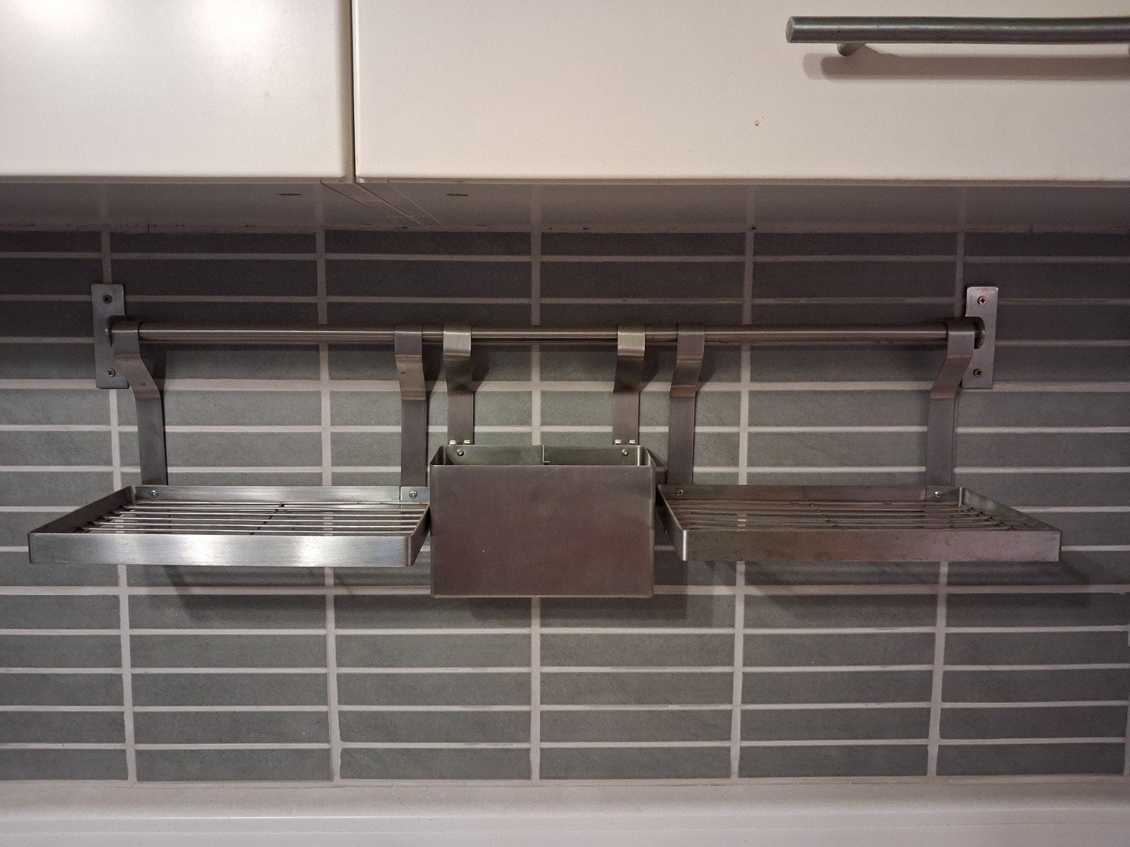 IKEA GRUNDTAL wandorganizer rvs, Enlèvement, Utilisé, IKEA