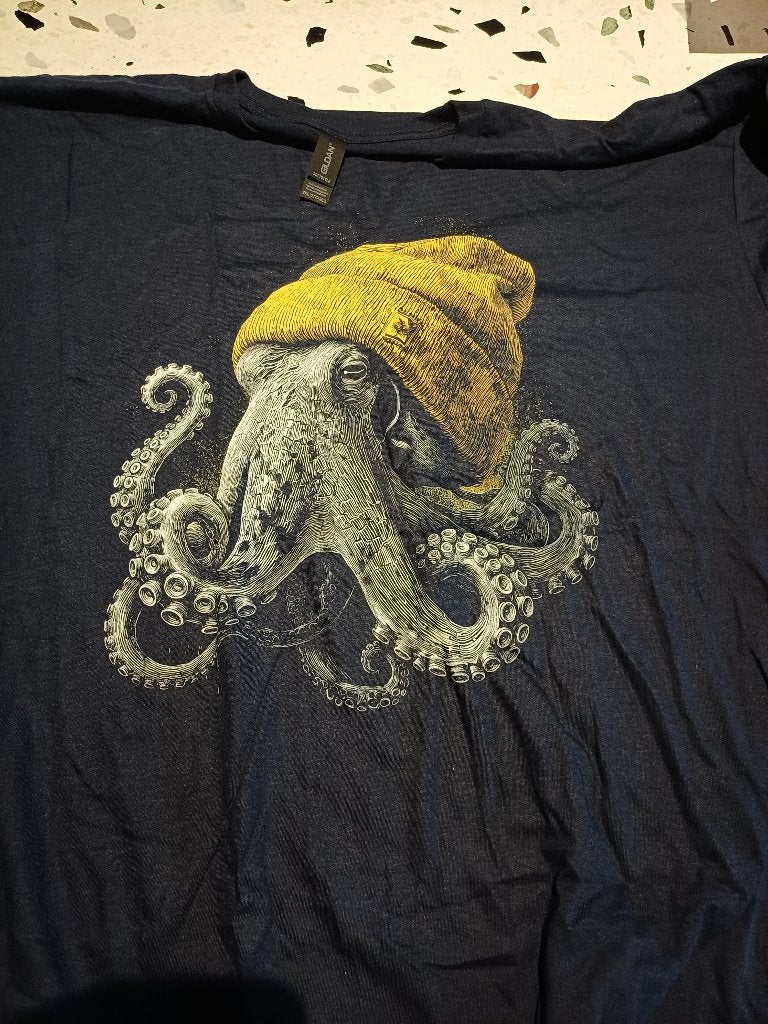 Tshirt Octopus beanie, Ophalen, Nieuw, Overige maten, Blauw
