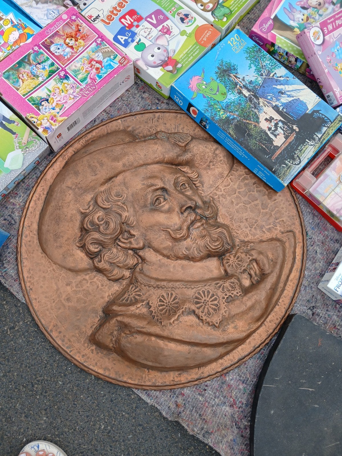 rubbers beeld, Antiquités & Art, Enlèvement, Bronze