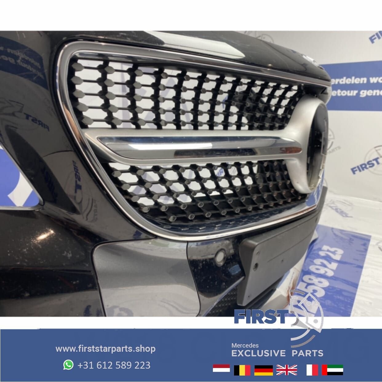 W218 X218 CLS FACELIFT AMG GRIL COMPLEET ZWART origineel Mer, Auto-onderdelen, Gebruikt, -, Voor, -
