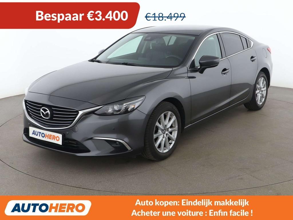 Mazda 6 2.2 SKYACTIV-D Evolution Tech (bj 2019, automaat), Auto's, Mazda, Gebruikt, 2191 cc, 127 g/km, Leder